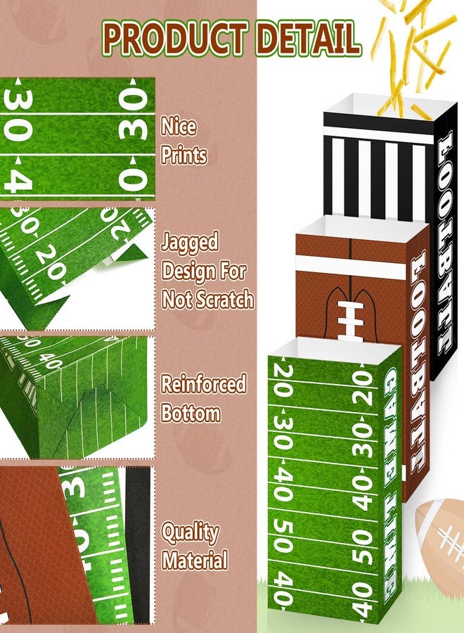 Funrous 36 Packs Football Party Bags Football Paper Gift Treat Candy Bags for Game Day Themed Party Favors Decorations Bowl Supplies - Image 3